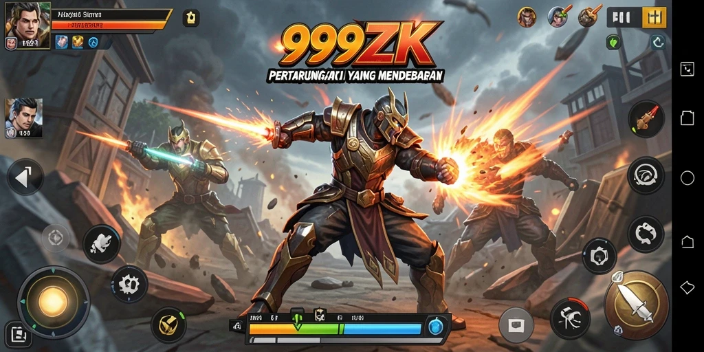 Gameplay seru dari 999ZK dengan aksi yang mendebarkan