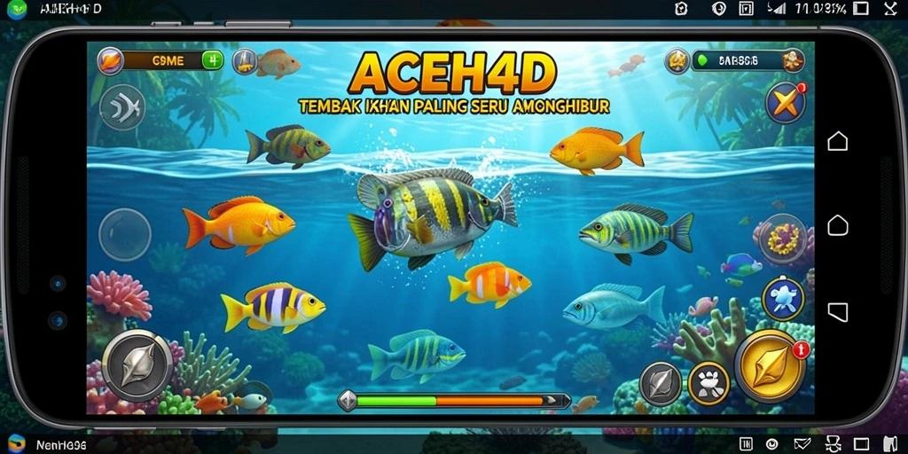 Tampilan gameplay menembak ikan yang seru dan menantang di ACEH4D.