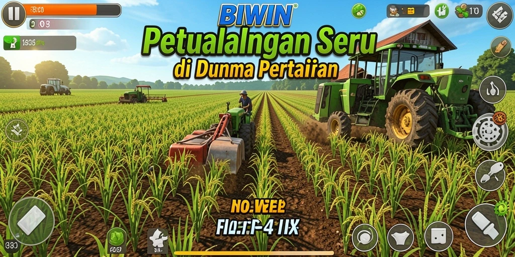 Tampilan menarik gameplay pertanian di BIWIN.