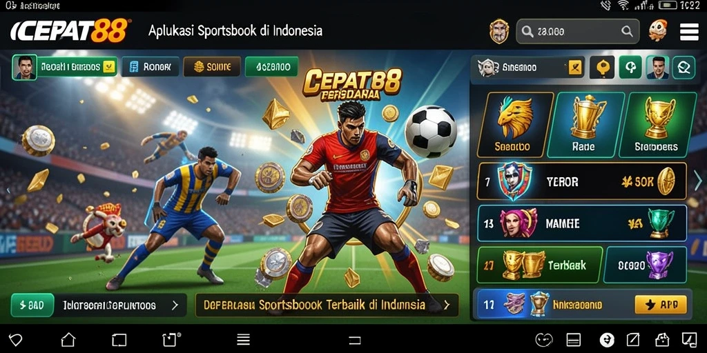 Tampilan utama CEPAT88 dengan fitur sportsbook yang menarik.