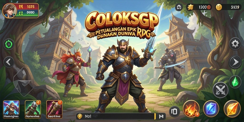 Screenshot COLOKSGP menampilkan aksi pertarungan seru dalam dunia RPG.