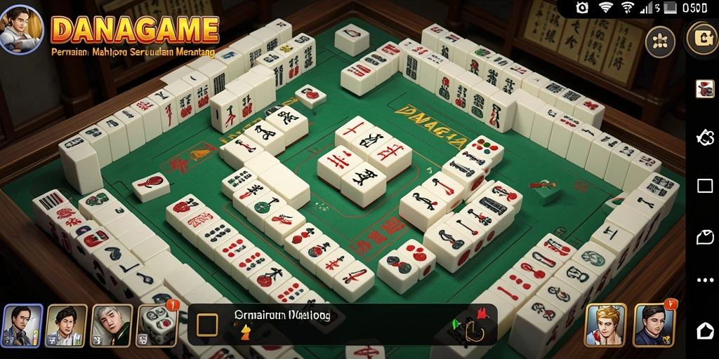 Tangkapan layar dari gameplay Mahjong yang menarik di DANAGAME.