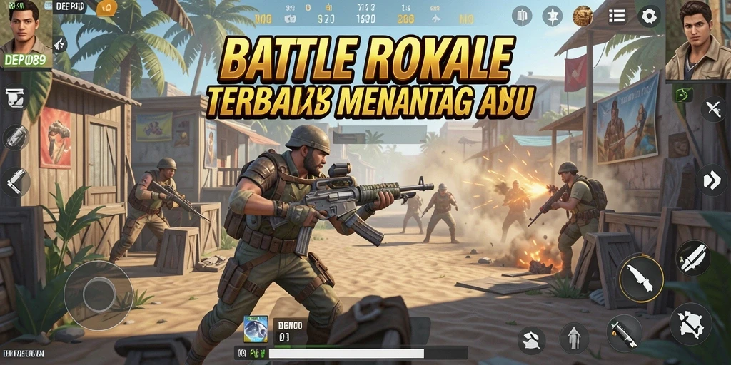 Tangkapan layar DEPO89 yang menunjukkan momen seru pertarungan Battle Royale.