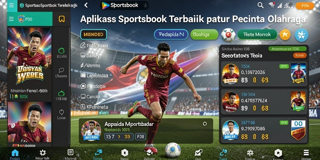 Tampilan utama F08 dengan berbagai pilihan taruhan olahraga.