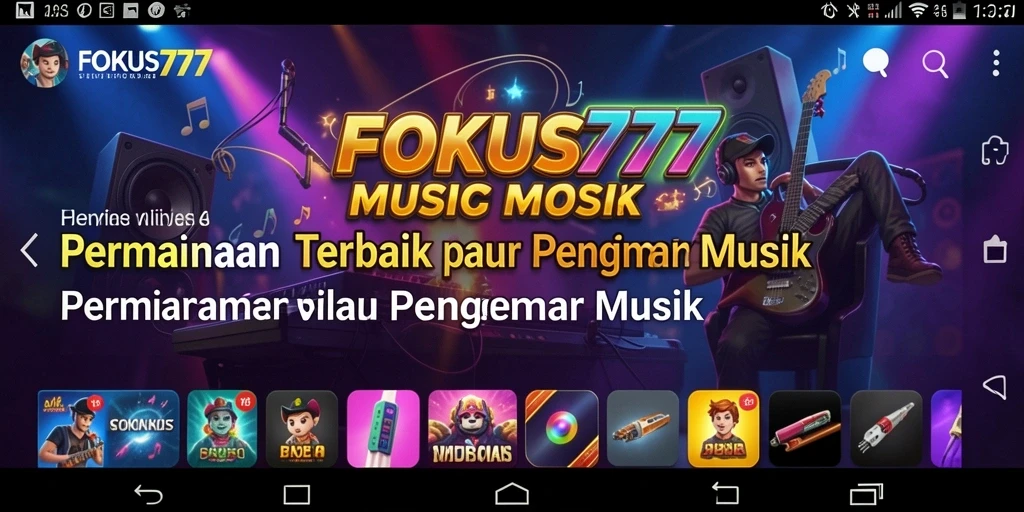 Screenshot utama menunjukkan gameplay seru di FOKUS777.