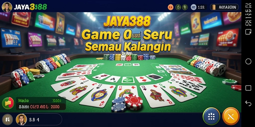Tampilan menarik dari gameplay Gaple JAYA388 yang seru.