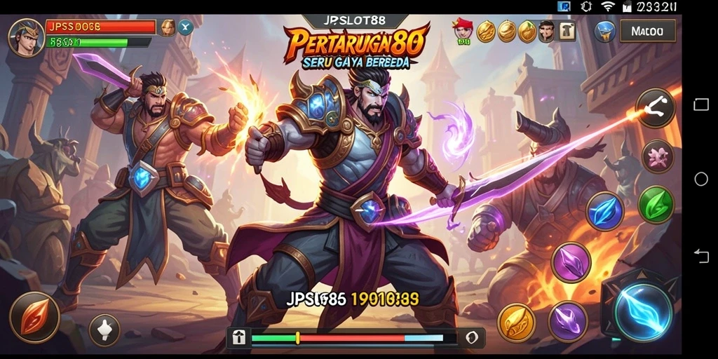 Screenshot JPSLOT88 menampilkan aksi pertarungan yang seru dan grafis yang memukau.