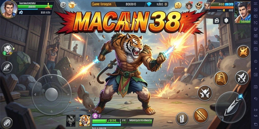 Screenshot gameplay seru dari MACAN388 yang menampilkan pertarungan epik.