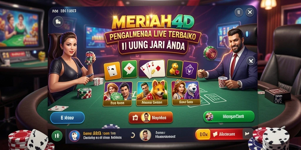 Tampilan gameplay Live Casino MERIAH4D yang menarik dan interaktif.