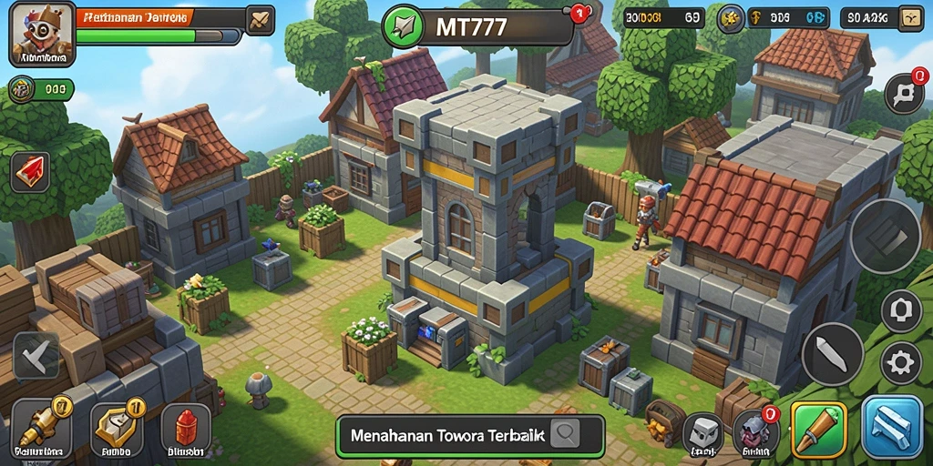 Menampilkan gameplay seru dari MT777 dengan berbagai menara pertahanan.