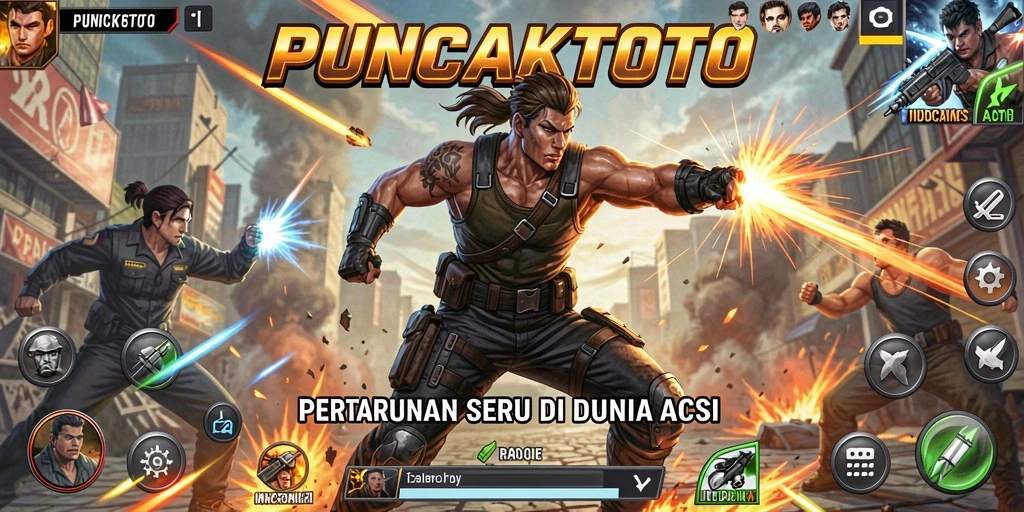 Screenshot dari gameplay aksi PUNCAKTOTO yang seru dan mendebarkan.