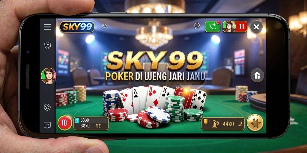 Screenshot gameplay Poker SKY99 dengan suasana kompetitif.