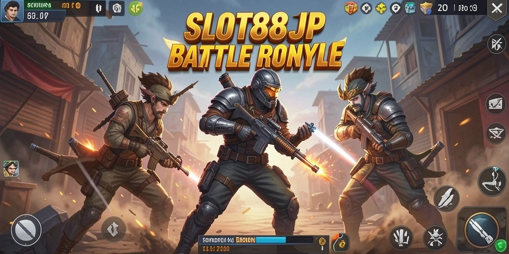 Gameplay seru dalam <strong>SLOT88JP</strong> yang penuh aksi Battle Royale.