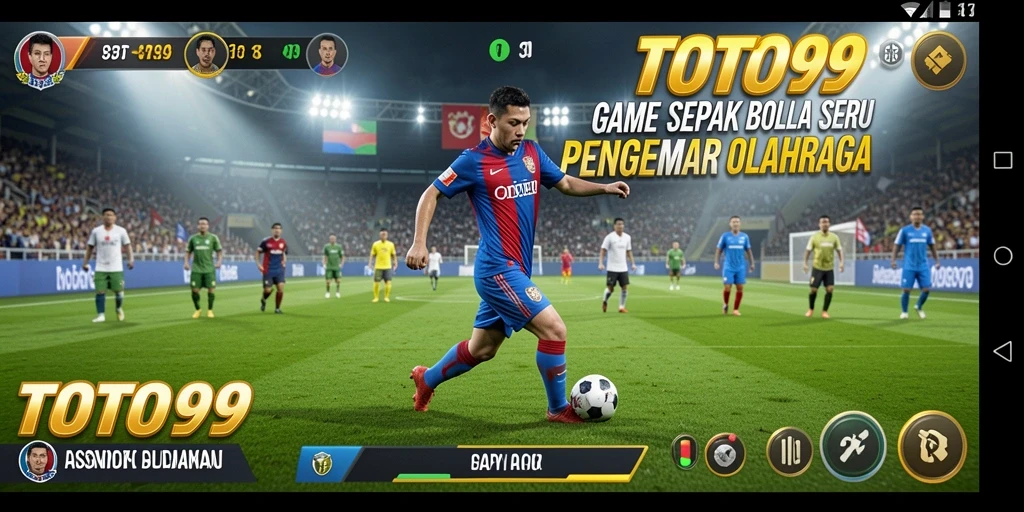 Tampilan gameplay menarik TOTO99 dengan aksi sepak bola yang mendebarkan.