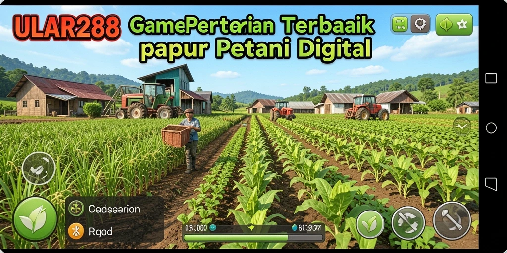 Tangkapan layar gameplay ULAR288 menampilkan kebun yang subur dan hewan peliharaan yang menggemaskan.