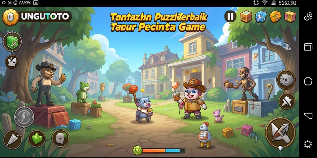 Screenshot UNGUTOTO menunjukkan gameplay Puzzle yang seru dan menantang.
