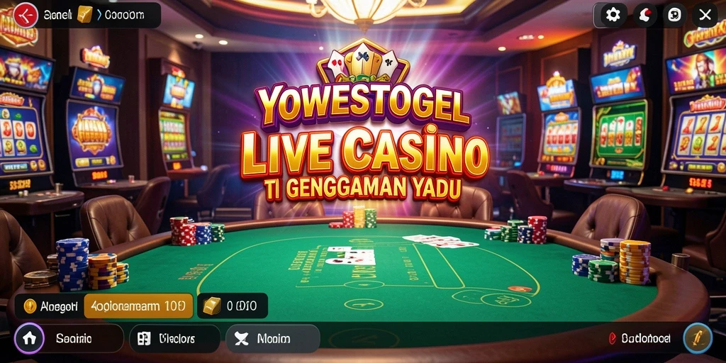 Tampilan gameplay YOWESTOGEL yang menarik dalam kasino langsung.